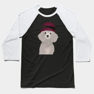 Sweet Poodle with Cloche for Poodle Parents Baseball T-Shirt